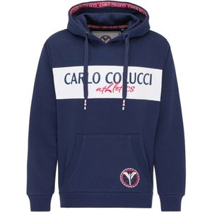 Carlo Colucci, Sweatshirts & Hoodies, Heren, Blauw, 2Xl, Atletico Sweathoodie Conto - Heren Sweatshirt