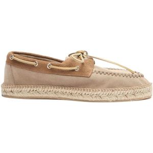 Scarosso, Schoenen, Heren, Beige, 41 EU, Leer, Chique Espadrille Bootschoenen