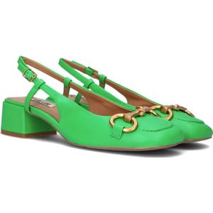 Bibi Lou, Schoenen, Dames, Groen, 38 EU, Leer, Groene Sandaal met Vierkante Neus