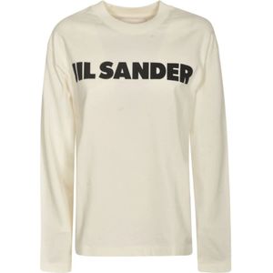 Jil Sander, T-Shirts Beige, Dames, Maat:S