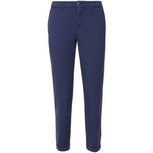 Fay, Broeken, Dames, Blauw, W29, Katoen, Blauwe Katoenen Chino Broek Gemaakt in Italië