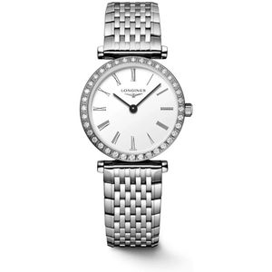 Longines, La Grande Classique Quartz Horloge Wit, Dames, Maat:ONE Size