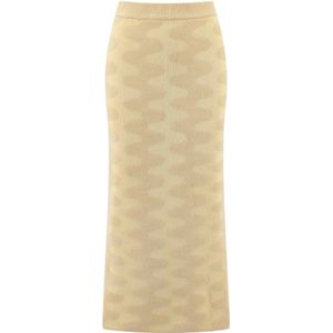 Nanushka, Maxi Skirts Beige, Dames, Maat:M