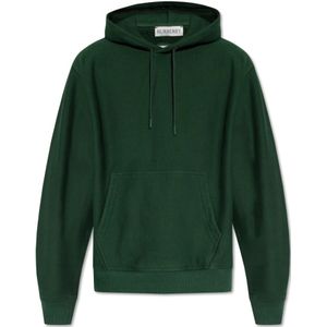 Burberry, Sweatshirts & Hoodies, Heren, Groen, L, Katoen, Cashmere hoodie