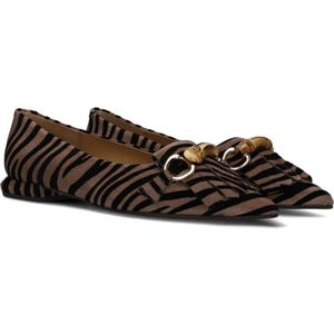 Pedro Miralles, Schoenen, Dames, Veelkleurig, 40 EU, Suède, Zebra Print Loafers