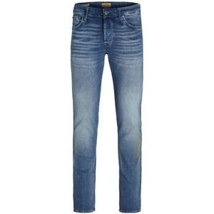 Jack & Jones, Slim-Fit Tapered Leg Jeans Blauw, Heren, Maat:W30 L30