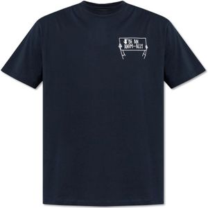 Save The Duck, Tops, Heren, Blauw, L, Bedrukt T-shirt