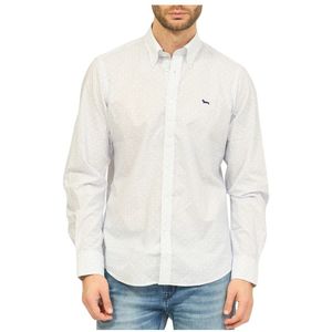 Harmont & Blaine, Overhemden, Heren, Wit, 3Xl, Katoen, Witte Katoenen Overhemd met Mediterrane Print