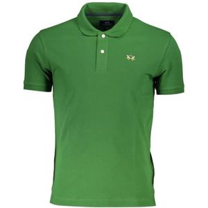 La Martina, Tops, Heren, Groen, XL, Katoen, Elegante Groene Slim Fit Polo