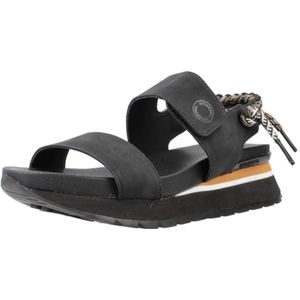 Gioseppo, Schoenen, Dames, Zwart, 37 EU, Stijlvolle Platte Sandalen voor Vrouwen