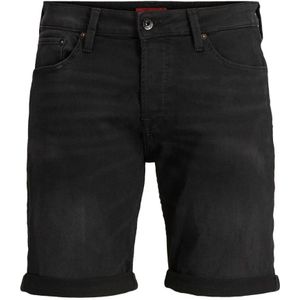 Jack & Jones, Korte broeken, Heren, Zwart, S, Katoen, Klassieke zwarte shorts met ritssluiting en knoopsluiting
