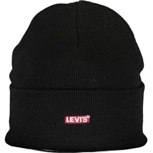 Levi's, Accessoires, Heren, Zwart, ONE Size, Geborduurd Logo Acryl Hoed