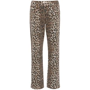 Cream, Jeans, Dames, Bruin, W31 L32, Leopard Print Straight-Leg Jeans