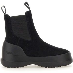 Moon Boot, Schoenen, Dames, Zwart, 40 EU, Suède, Zwarte Suède Chelsea Laarzen