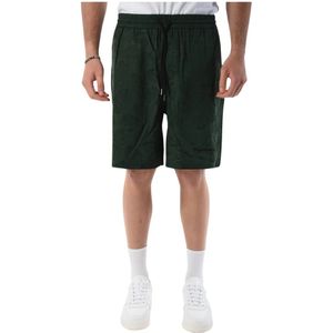 Department Five, Korte broeken, Heren, Groen, L, Relaxed fit viscose Bermuda shorts