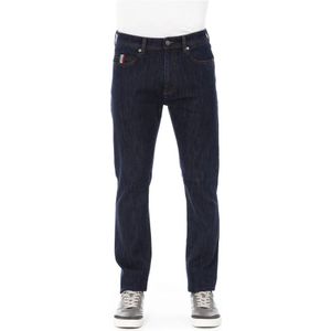 Baldinini, Jeans, Heren, Blauw, W40, Logo Jeans Regular Fit
