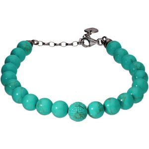 Thomas Sabo, Turquoise Sterling Zilveren Armband Facet Kralen Groen, Dames, Maat:ONE Size