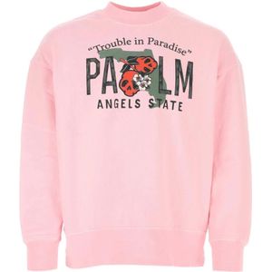 Palm Angels, Trainingsshirt, Stijlvol en Comfortabel Roze, Heren, Maat:M
