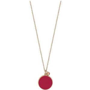 Ginette NY, Koraalschijf ketting Geel, Dames, Maat:ONE Size