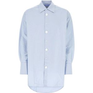 JW Anderson, Overhemden, Heren, Blauw, L, Oversized Lichtblauw Oxford Overhemd