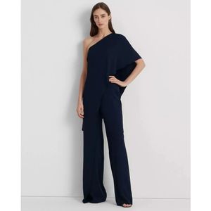 Ralph Lauren, Jumpsuits & Playsuits, Dames, Blauw, M, Navy jumpsuit met één schouder