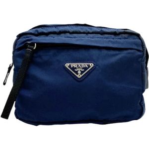 Prada Vintage, Pre-owned Fabric prada-bags Blauw, Dames, Maat:ONE Size