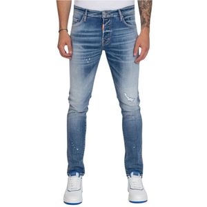 My Brand, Jeans, Heren, Blauw, W31, Denim, Gestippelde Jeans