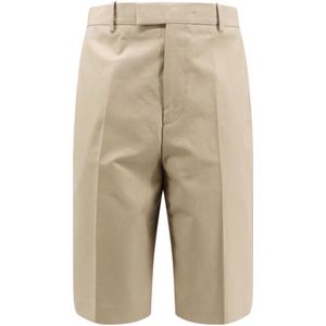 Salvatore Ferragamo, Korte broeken, Heren, Beige, L, Katoen, Beige Shorts met ritssluiting