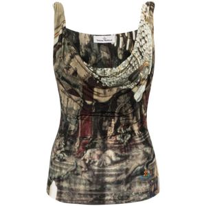 Vivienne Westwood, Tops, Dames, Veelkleurig, M, Fotoprint Mouwloze Top