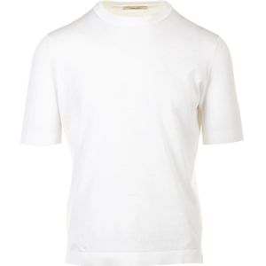 Filippo De Laurentiis, Witte T-shirts en Polos Straight Fit Wit, Heren, Maat:XL