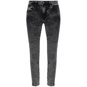Diesel, ‘2015 Babhila L.30’ skinny fit jeans Grijs, Dames, Maat:W27 L32