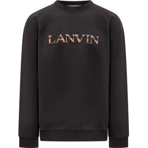 Lanvin, Sweatshirts & Hoodies, Heren, Zwart, M, Klassieke Sweatshirt