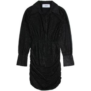 Silvian Heach, Korte jurk met strass Zwart, Dames, Maat:XL
