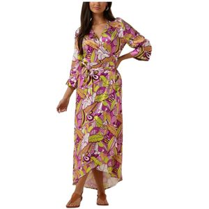 Colourful Rebel, Kleedjes, Dames, Veelkleurig, S, Bohemian Bloemen Wrap Maxi Jurk