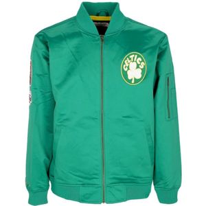 Mitchell & Ness, Jassen, Heren, Groen, S, Satijn, Boston Celtics Bomberjack Lichtgewicht Satijn