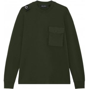 Ma.strum, Sweatshirts & Hoodies, Heren, Groen, S, Katoen, Lange Mouw Cargo Zak T-shirt