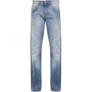 Mauro Grifoni, Jeans, Dames, Blauw, W25, Katoen, Straight Leg Jeans
