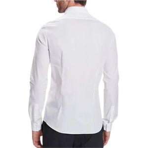 Calvin Klein, Overhemden, Heren, Wit, S, Moderne Elegantie Poplin Overhemd