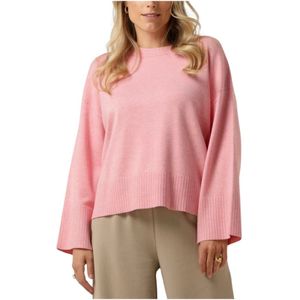 Moss Copenhagen, Truien, Dames, Roze, XS, Rachelle Pullover Langemouw Roze Top