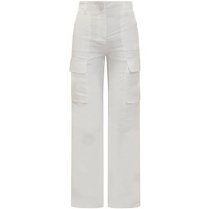 Actualee, Cargo Broek Wit, Dames, Maat:L