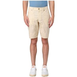 Jeckerson, Korte broeken, Heren, Beige, W36, Katoen, Beige Casual Bermuda Shorts