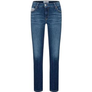 Cambio, Jeans, Dames, Blauw, 2Xl, Denim, Blauwe Denim Jeans met Steendetail