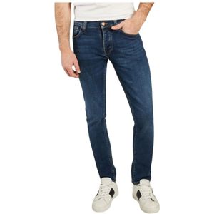 Nudie Jeans, Jean Grim Tim Blauw, Heren, Maat:W34 L32