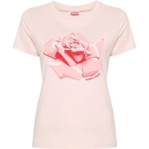 Kenzo, Tops, Dames, Roze, M, T-Shirts