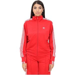 Adidas Originals, Sweatshirts & Hoodies, Dames, Rood, XS, Rode Adicolor Classics Rits Sweater