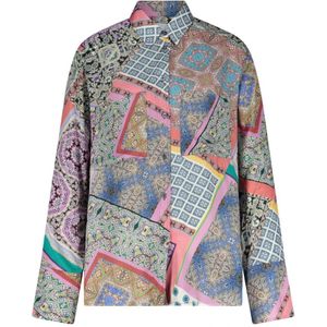 Replay, Levendige Bedrukte Blouse Veelkleurig, Dames, Maat:M