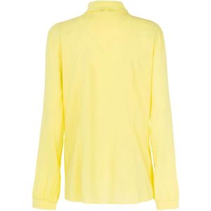 Patrizia Pepe, Blouses & Shirts, Dames, Geel, L, Gele Essential Shirt voor Vrouwen