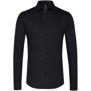 Desoto, Overhemden, Heren, Zwart, XL, Katoen, Zwart Business Overhemd Jurk Slim Fit