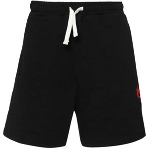Vision OF Super, Korte broeken, Heren, Zwart, S, Katoen, Zwarte katoenen Bermuda shorts met logo