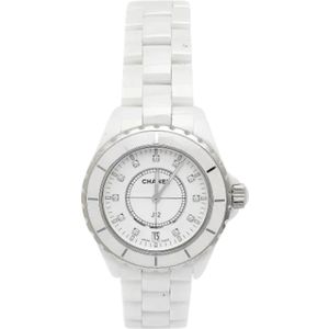 Chanel Vintage, Pre-owned, Dames, Wit, ONE Size, Pre-owned Stainless Steel watches